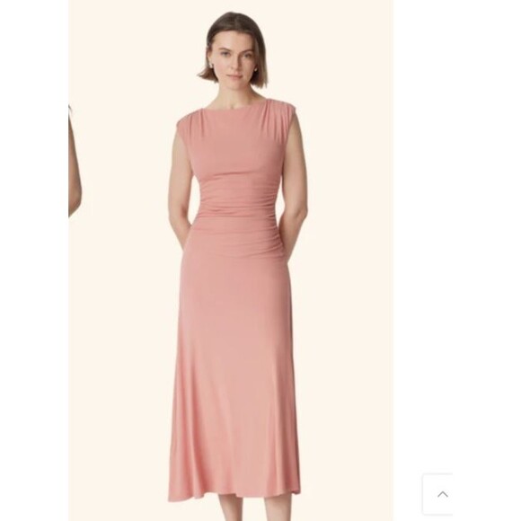 OGL  Eco-SkinKiss Breezy Cooling Side Ruched Maxi Dress In Sahara Size Large - Picture 15 of 16